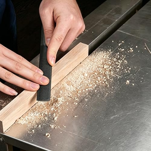 Woodworking File Set: A 4-piece set of high-quality high-carbon steel hand files, including a round file, a half-round flat file, and a needle file, suitable for sharpening woodworking and metal tools
