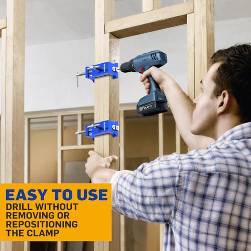 BLEKOO 2 Pack Cabinet Clamps for Installation, Solid Drilling Tool With Pilot Hole Guide - style: 2PC