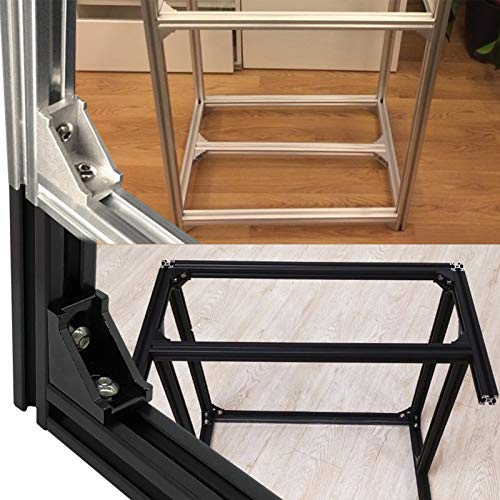 20 Set 1010 Aluminum Extrusion Hardware Accessories Corner Brackets - style: 20Set Bracket with Bolt Nut