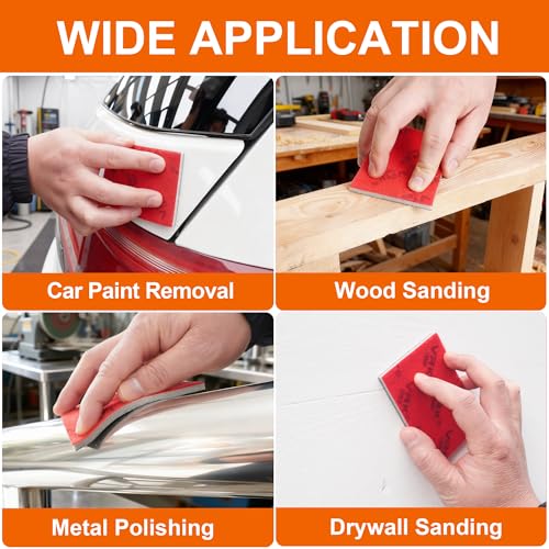 28 Pcs 240 Grit Sanding Sponge Soft Foam Hand Sanding Blocks | Coarse Grit Sandpaper,Wet Dry Sanding Pads for Automobile Wood Furniture Metal Drywall Surface Polishing - style: 240 Grit 28PCS