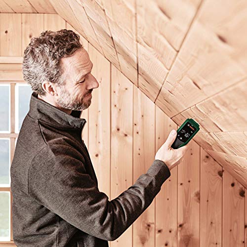 Bosch Moisture Meter UniversalHumid (Precise Results Thanks to Wood Group Selection and LED Traffic Light for Easy Interpretation)