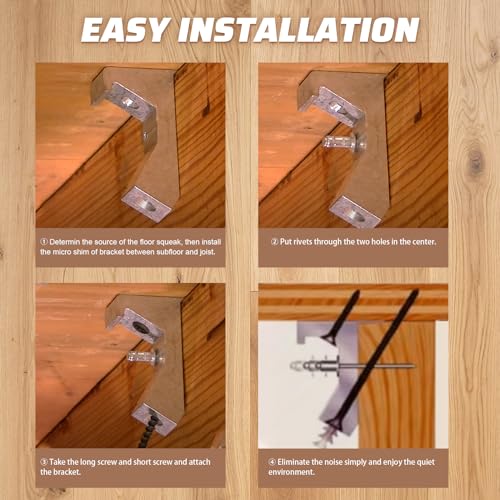 12Pcs Squeaky Floor Repair Kit, Aluminum Wood Floor Repair Tool - size: 12 Pcs