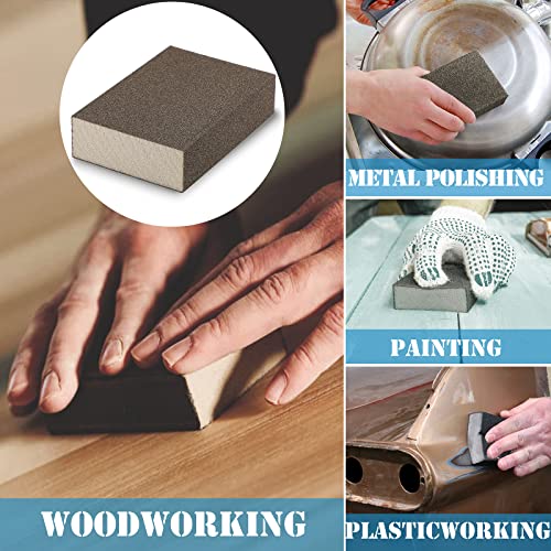 8Pcs 150 Grit Sanding Blocks, Jamiikury Fine Sanding Sponge Washable and Reusable, Wet Dry Sandpaper Sponge for Wood Metal FurniturePaint and Drywall - size: 150 Grits