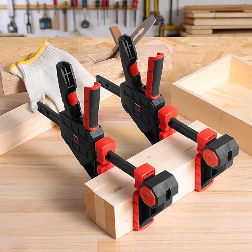 2-Pack 600lbs Clamping Force Bar Clamps For Woodworking,6 Inch Wood Clamp, Four Times Clamping Force of Standard Products, One Hand Heavy Duty Bar Clamps, Quick Grip Clamps for Carpentry - size: 6 INCH