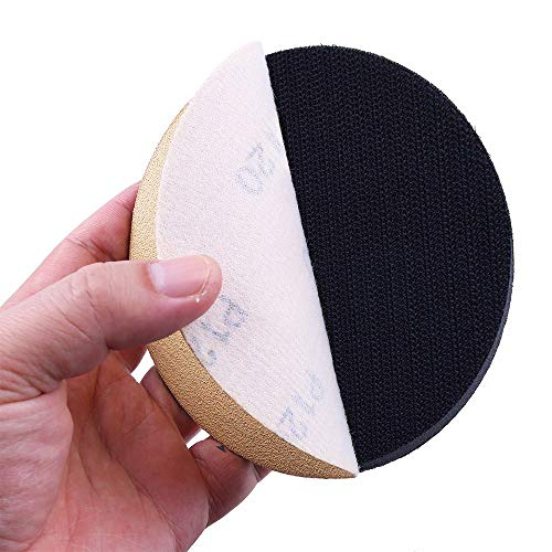 5 Pack 5 Inch Soft Density Interface Pads Hook and Loop 5" Sponge Cushion Buffer Backing Pad (Set of 5) - size: 5 inches