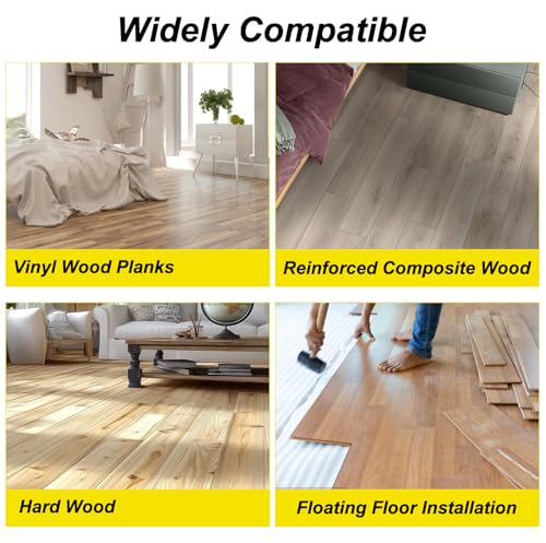 ABuff 40Pcs Flooring Spacers 2 in 1 Laminate Wood Flooring Tools with 1/2" & 1/4" Gaps, Flooring Accessories for Laminate Wood, Vinyl Plank, LVP, Engineered Hardwood, Bamboo, Tile, Yellow