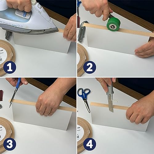 Birch Edge Banding 7/8 inch x 100 feet Wood Veneer Pre Glued Adhesive Edging Trim Band Tape Iron On Flexible Strip Roll Laminate Cabinate Countertop Furniture Shelf MDF Board Paintable Edgebanding - size: 7/8 in x 100 ft