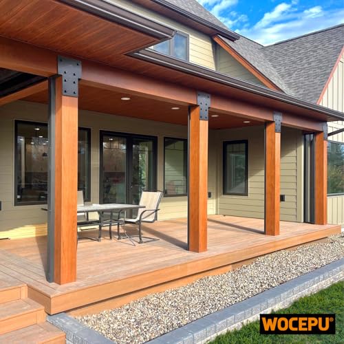 2 Pack Heavy Duty 8x8 (Actual 7.5"x7.5") Stainless Steel Post Caps Tie Bracket , Fit Connecting Wood Gazebo, Deck Patio Post and Wood Beams Bracket ( Dark Ggray) - size: Standard 8"x8"(Actual 7.5"x7.5")