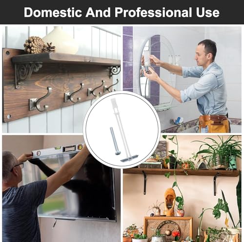 Drywall Anchor with Included Bolts for 3/16”-24, Heavy Duty Hollow Drywall Anchors for TV Mounting Kit, Stainless Steel Hollow Wall Anchors Holds up to 240 lbs Each in 1/2-in Drywall-100 Pack - size: 3/16"-24:Pack of 100