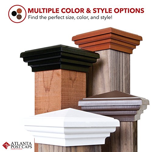 4x4 White Pyramid Post Cap Fits Standard 4x4 Pressure Treated Post (3.5" x3.5") Most Common New England Style Top for Fences, Mailboxes & Decks, by Atlanta Post Caps. Also Available in 4"x4" Actual - color: White, size: 4x4 standard (3.5")