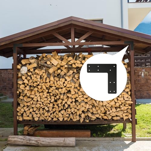 4 Pcs 10*10 Inch Post to Beam Connector, Timber Brackets - style: 4 Pack L Shape(10X10)
