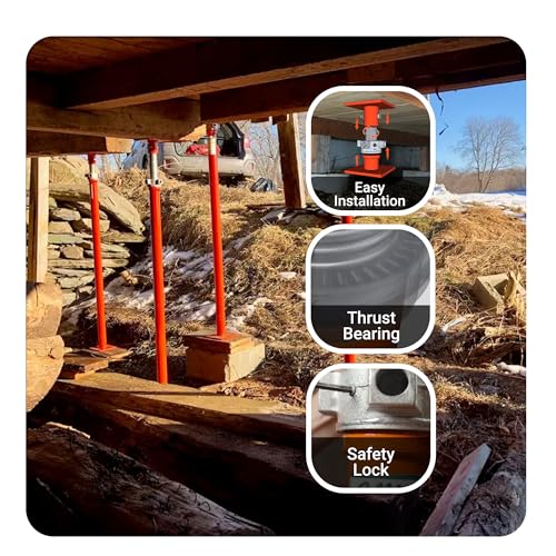 Ellis Light-Duty Lifting Shores, Adjustable Screw Jack Post, 62" to 86" - size: 62" - 86"