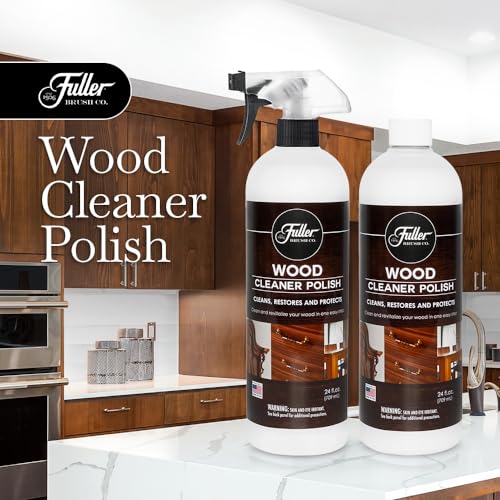 Fuller Brush Wood Polish & Cleaner – Conditions, Shines & Protects Wood Surfaces – Removes Dust, Smudges & Stains – Safe for Furniture, Cabinets, Tables & Trim - (Bottle with Sprayer - Pack of 1)