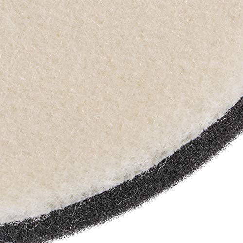 uxcell 2" Wool Felt Sponge Polishing Pad Hook and Loop Buffing Wheel Fine Polishing for Orbital Polisher Buffer 4 Pcs - size: 2"