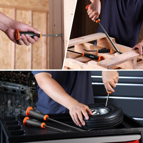 ValueMax Heavy-Duty 3-Piece Angled Pry Bar Set with Strike Cap