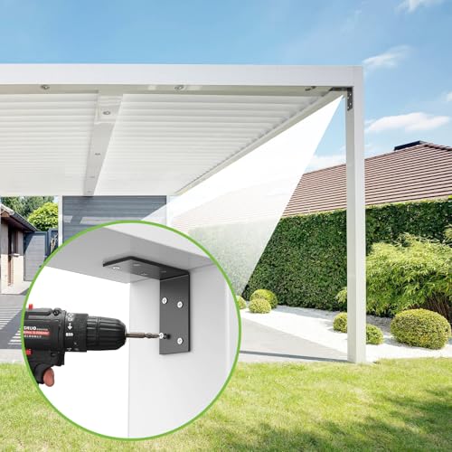 3x3 Inch Black L Shape Wall & Furniture Support Brackets - color: Black