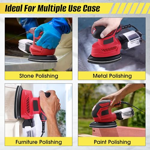 5 Pack Mouse Detail Sanding Interface Pad Hook and Loop - Triangle Sanding Pads with 5 Holes Foam Interface - Mouse Sander Sandpaper Backing Pad for Flexibility & Balancing Sanding Pressure