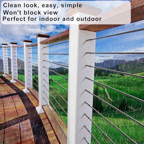 Black Stainless Steel Cable for Railing 1000FT, 1/8" T316 Wire Rope BW22 - size: 1000FT