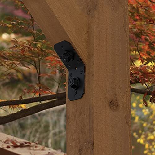 OZCO Ironwood Angle Bracket Kit, 4in, 4 Pieces, Black - style: Ironwood