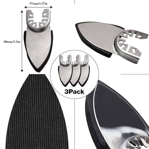 268Pcs Oscillating Multitool Sanding Pads Quick Release Sand Paper Kit