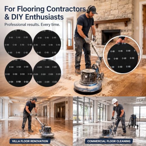 Lounsweer 12Pcs 17" Sanding Screen Disc Mesh Floor Sanding Screen, Mix Grit - style: Mix Grit