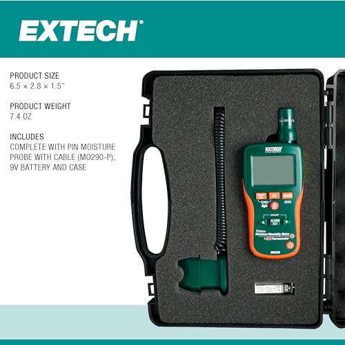 Extech MO290 Pinless Moisture Psychrometer with IR Thermometer - style: MO290