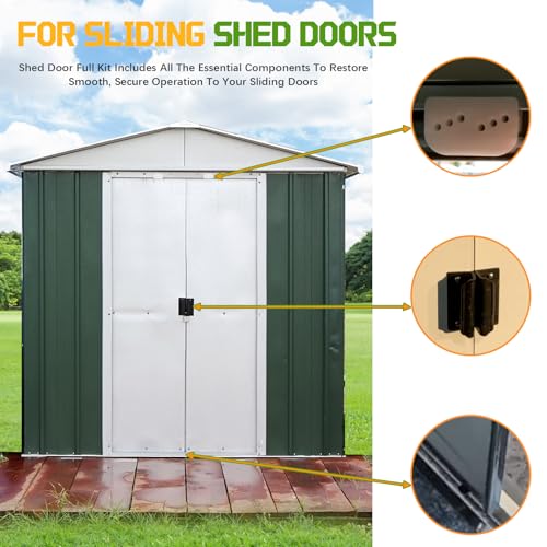 Door Tune up Kit for Arrow Shed Storage Products, DK100-A Sliding Shed Doors Kit - Black