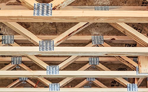 10 Pcs Truss Plates 6x6 Inch, Pronged Truss Mending Plate with Nail Teeth, Tie Plate for Wood Trusses Construction - size: 6"x6"