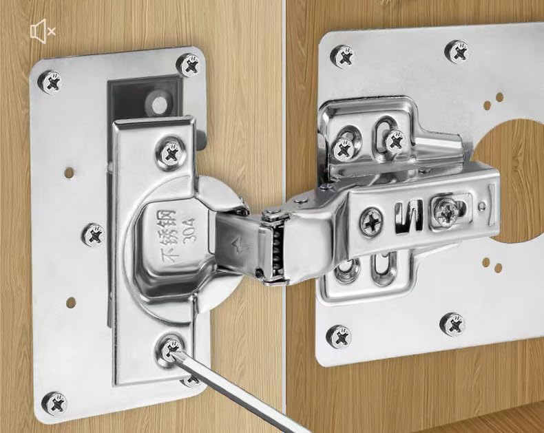 4 Piece Hinge Repair Kit - Cabinet Hinge Repair Plate Stainless Steel Door Hinge Repair Kit for Kitchen Cabinet Hinge Repair Brackets with Mounting Screws and Screwdrivers (4, 3.5"x2") - size: 3.5"x2"