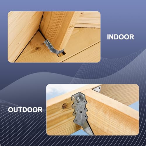 Joist Hangers 2x6 for Wood 20 Gauge Galvanized Face Mount Joist Hanger Bracket for Deck Floor Rafter Framing Ceiling - 6 Pcs - size: 2" x 6"