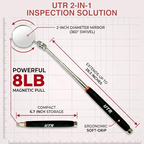 UTR Perfect 2 in 1 Telescopic Mirror & Magnet Pick-up Tool