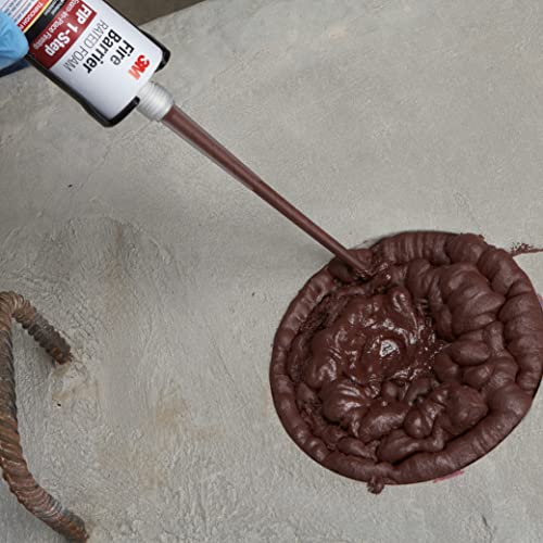 3M Fire Barrier Rated Foam FIP 1-Step, Maroon, 12.85 Fl Oz Cartridge