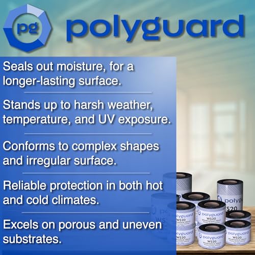 POLYGUARD WindowSeal Window and Door Flashing Tape, 9 in x 100 ft Roll, 20 mil Thick, Self-Sealing & Self-Adhering Waterproof Barrier, Pack of 3 - size: 9" x 100'