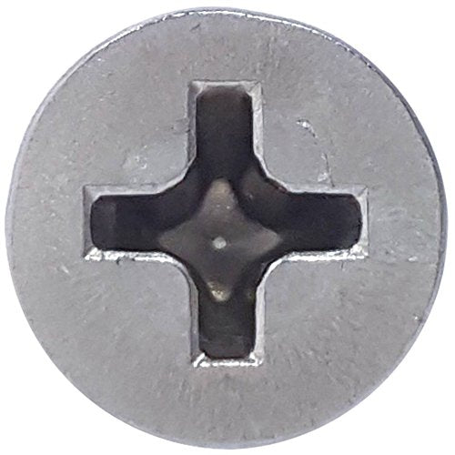 #4 x 1 Flat Head Wood Screws, Phillips Drive, Type 316 Marine Grade Stainless Steel, Partial Thread, Bright Finish, Quantity 100 By Fastenere - size: #4 x 1" (100 Pack)
