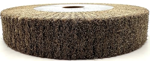 Cut & Polish Flap Brush Wheel 6" x 1", P150 Brown, 1 Pack - style: 6" x 1" x 1" Brown