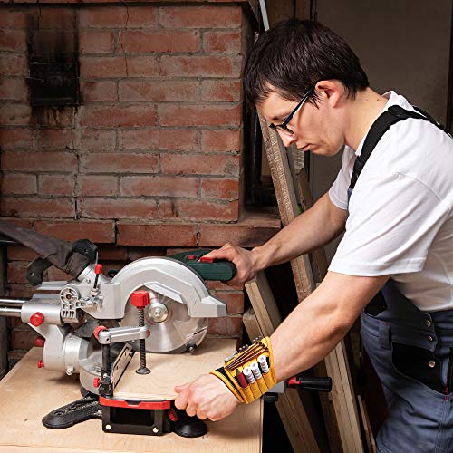 BINYATOOLS Magnetic Wristband for Tools Gift for Him Magnet Screw Holder Wrist Support Keeps Screws Nails, Drill Bits Handy Unique Tool Gadgets Men’s Gadgets Dad Gadgets - color: Yellow