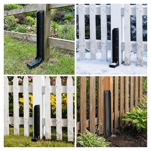 2-Pack Fence Post Repair Kit – Heavy Duty Steel Ground Spikes, Quick & Easy Fix for Tilted, Broken 4x4 & 6x6 Wood Posts, Rust-Resistant Anchor for Garden, Yard & Outdoor Fence