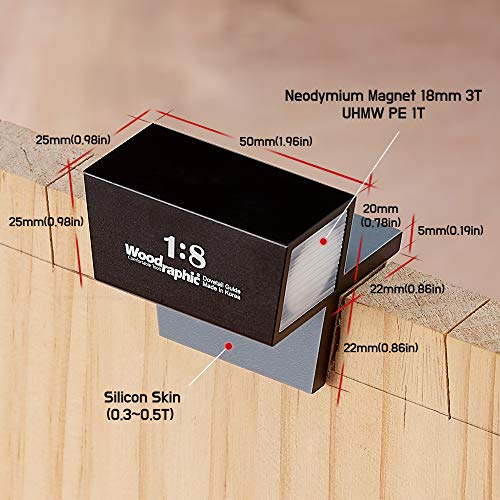 Dovetail Saw Guide – 1:6 Angle for Soft Wood – Magnetic CNC Aluminum Joinery Tool for Hand-Cut Precision, Woodworking Layout, and Marking Accuracy - size: Saw Guide - 1:6 for Soft Wood