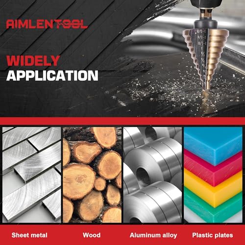 5Pcs Step Drill Bit & 5Pcs Countersink Drill Bit Set - size: 11pcs