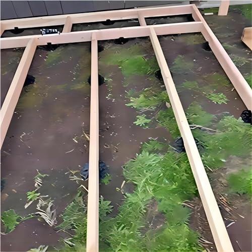 12Pack Adjustable Support Pedestal Foundation Base for Floating Deck Platform Floor - Height Adjustment Raising From 2-3/8" to 5-1/2", Black
