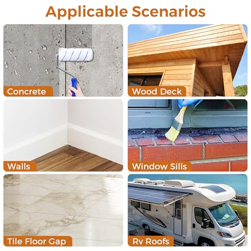Transparent Waterproof Sealant 17.6oz, Invisible Waterproof Sealant Water-Based Clear Sealant for Roofs, Walls, Garden, Terraces, Indoor & Outdoor - size: 17 OZ
