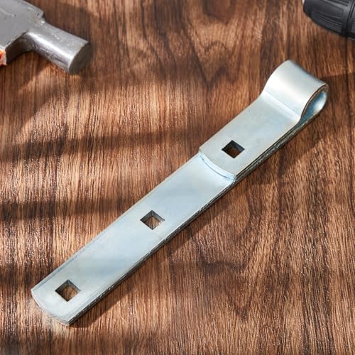 Yaocom 4 Pack 8" Zinc Strap Hinge Heavy Duty for Gate, Barn,Shed, Silver - color: Silver, size: 8 Inch