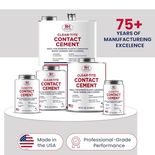 Clear-Tite Contact Cement 32 oz - Adhesive Glue for Laminate & Wood - size: 32 oz
