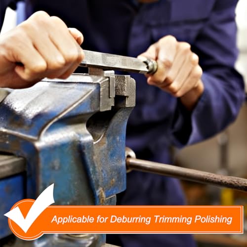 HARFINGTON 2 Pcs 12" Square Fine Cut File Double Cut Teeth Fine Metal File High Carbon Steel T12 without Handle for Metal Wood Finishing Roughing Shaping, Grey - size: 12", style: Fine Cut