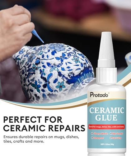 Ceramic Glue, 35g Clear Waterproof Adhesive for Porcelain Repair - style: Ceramic Glue
