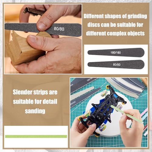 70 Pcs Sanding Sticks for Plastic Model, Teardrop, 80-7000 Grit - style: Teardrop