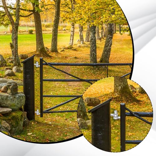 Zonon One Piece 304 Stainless Steel Gate Hinges Set, Eye Hinge and Pin Hinge, Screw Hinges to Mount for Wooden Gates Fences with Hole Dia 5/8'', Silver (4 Pairs)