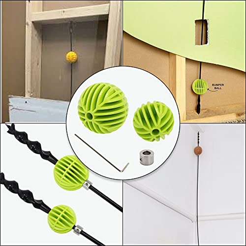 Flex Bit Placement Tool & Bumper Ball Guide Kit for 1/4" Shank Drill Bits - Includes 1-3/4" & 2-5/16" Guides for Cable Installation - style: 7.5mm PVC Bumper Balls