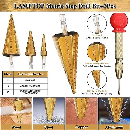 47 Pcs Woodworking Tools and Accessories Countersink Drill Bit Set - color: 47 Pcs no box