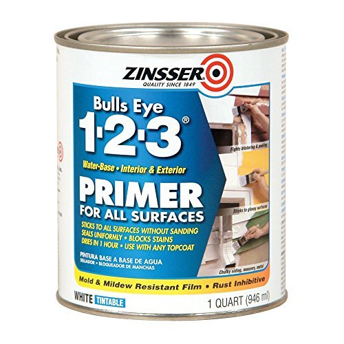Zinsser 2004-6PK Bulls Eye 1-2-3 All Surface Primer, Quart, White, 6 Pack